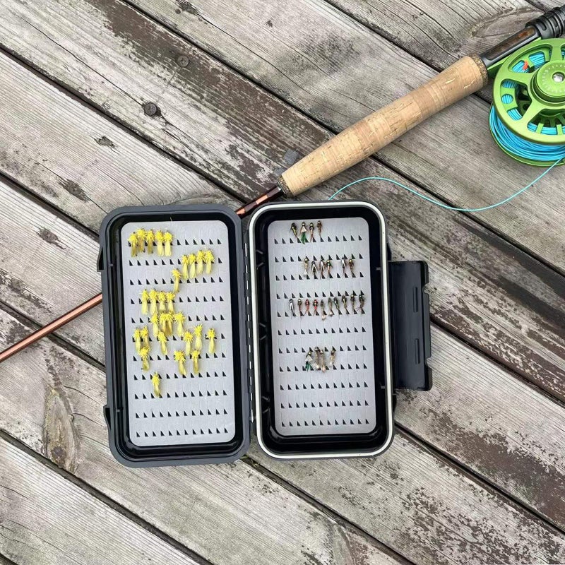 Aventik Waterproof Fly Box Two Sided Easy Grip Foam Light Weight Fishing Tackle Box Large Capacity(H19MB) - Image 4